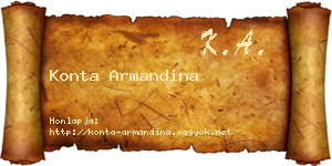 Konta Armandina névjegykártya